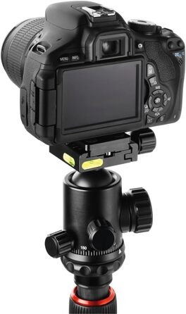 Карбоновий штатив Hama Ramble II Duo для фотоапарата та смартфона, легкий тринога з моноподом, кульовою головкою Arca Swiss, 3-секційний, чорний