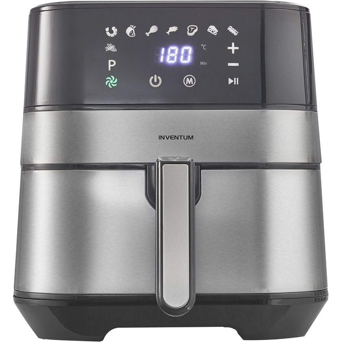 Фритюрниця з гарячим повітрям Inventum GF500HLD, 5 л, 1700 Вт, чорна/нерж. сталь
