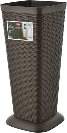 Пластикова корзина для зберігання Stefanplast у стилі ротанг, 25,5×25,5×57 см