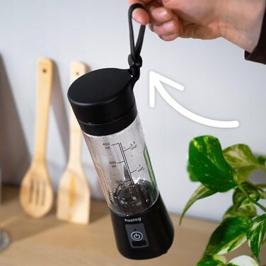 Блендер для смузі Philips HUS1025 500W з пляшкою Blend & Go 600мл, 2 швидкості, чорний