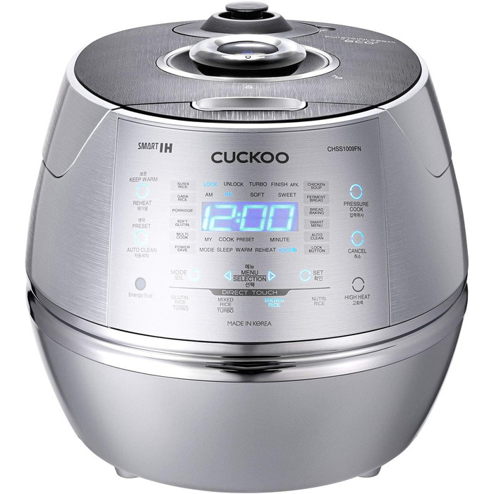 Рисівка електрична Cuckoo CRP-CHSS1009FN 1.8л (10 чашок) IH індукційна, програмована, GABA-рис, DSP технологія, з клапаном безпеки