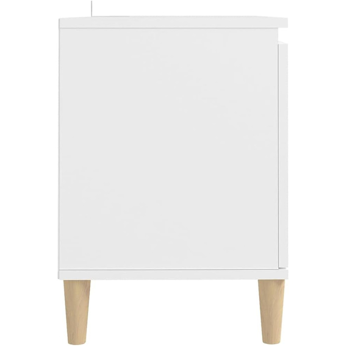 vidaXL ТВ-тумба з масивними ніжками, комод, білий, 103,5x35x50 см