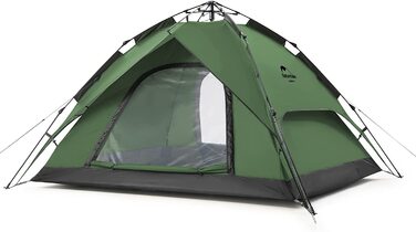 Намет Naturehike Pop Up автоматичний, купольний, двошаровий, для 3-4 осіб, сімейний, з великою місткістю та сумкою для перенесення, для кемпінгу