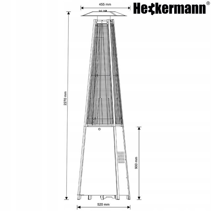 Обігрівач-парасолька Heckermann, 227 см, 13 кВт