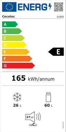 Холодильник Cecotec Bolero CoolMarket 2D Origin 86L: Ретро дизайн, 86 літрів, клас E, зелений колір