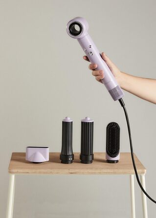 Фен-щітка CREATE/ION STYLER PRO 5-в-1, іонізуючий, 1300 Вт, щітка для укладки, безщітковий мотор, 3 швидкості, 3 температури, холодне повітря, кейс, лаванда
