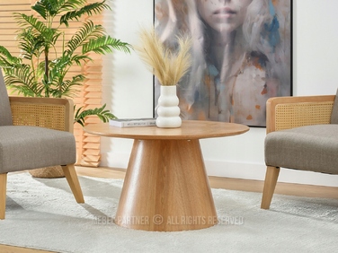 Журнальний стіл Mebel-Partner круглий, 80 x 80 x 45,5 см, колір дуб