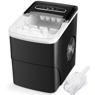 Льодогенератор побутовий Eiswürfelmaschine 12 кг/добу, швидкий (9 кубиків за 6-8 хв), компактний, портативний для дому, кухні, бару