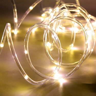 Світлодіодна LED стрічка-шланг 20м (300 LED), водонепроникна гірлянда з пультом, таймером та диммером для вулиці та дому, теплий білий колір