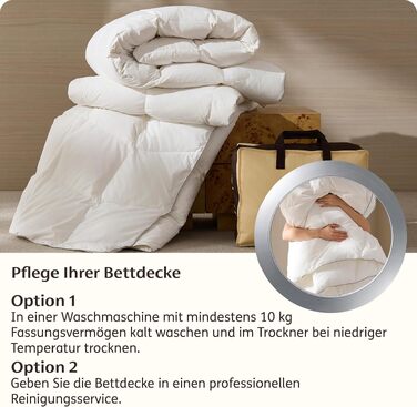 Зимова ковдра BEDSURE з пуху та пера, тепла біла ковдра для зими, 135x200 см