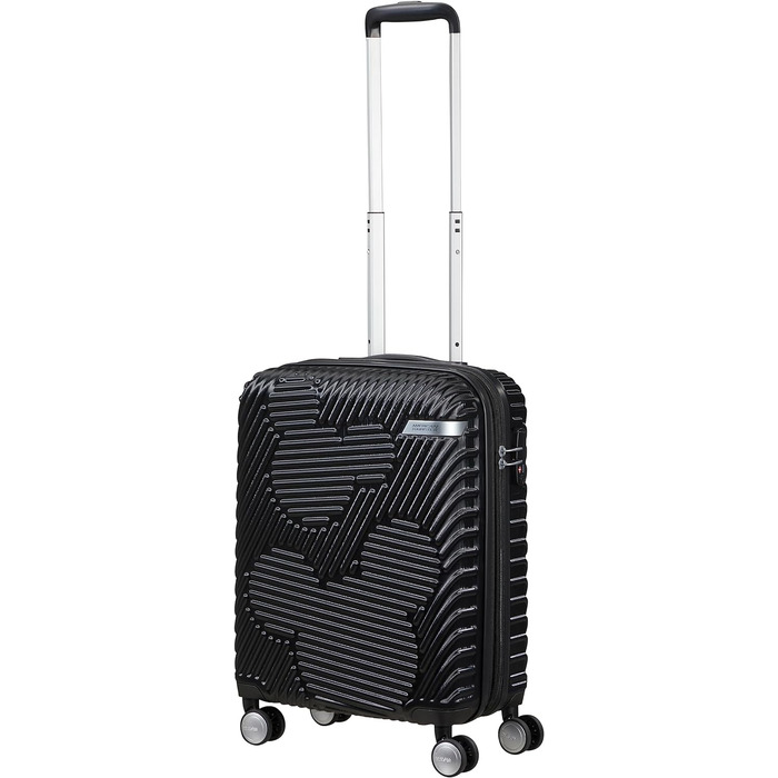 Дорожня валіза American Tourister Mickey Clouds, розмір S, розширювана, 55 см, 38/45 л, чорна з принтом Міккі Мауса, ручна поклажа, на колесах