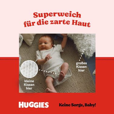 Підгузки Huggies Newborn для новонароджених, розмір 1 (2-5 кг), з індикатором вологості, 84 шт, велика упаковка