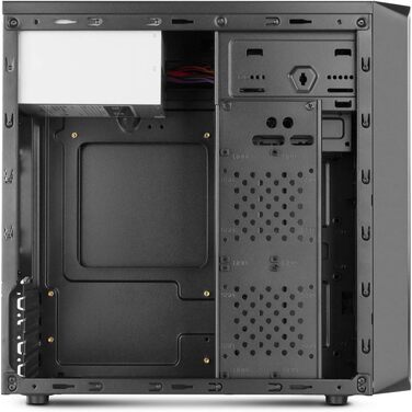 Корпус для ПК NOX Lite030 Midi-Tower, 500 Вт, чорний, Micro-ATX/Mini-ITX, для дому та офісу