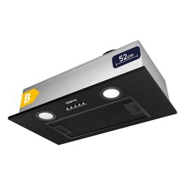 Вбудована витяжка CIARRA CBCB5913A чорна, ширина 52 см, продуктивність 300 м³/год, 3 рівні швидкості, для відведення повітря