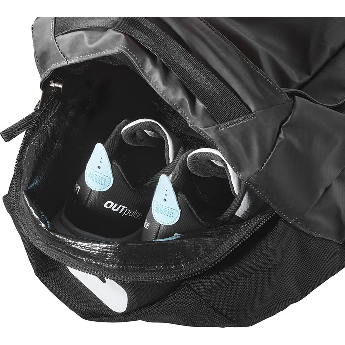 Сумка-баул Salomon Duffel 45 л для подорожей, унісекс, міцна, чорна