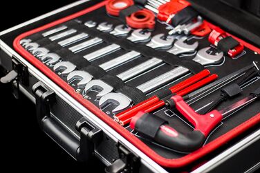 Набір інструментів Meister 131 предмет - Knipex, Wera в алюмінієвому кейсі / Професійний валіза інструментів / Комплект інструментів 8973750