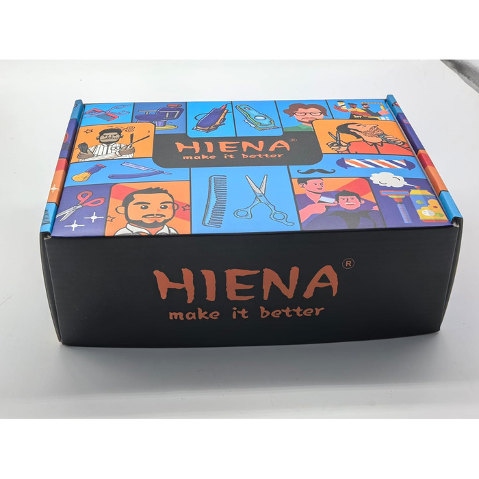 Професійна машинка для стрижки HIENA PRO для чоловіків, бездротовий тример для волосся і бороди, акумуляторний набір, чорний із золотом