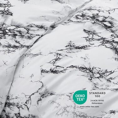 Комплект постільної білизни BEDSURE з мікрофібри 4 предмети, 135x200 см, сірий з гілками (2 наволочки 80x80 см)