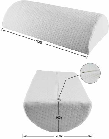 Подушка між ногами для сну на боці з ефектом пам'яті (Memory Foam), універсальна ортопедична подушка для колін, попереку та шиї, 50x20x10 см
