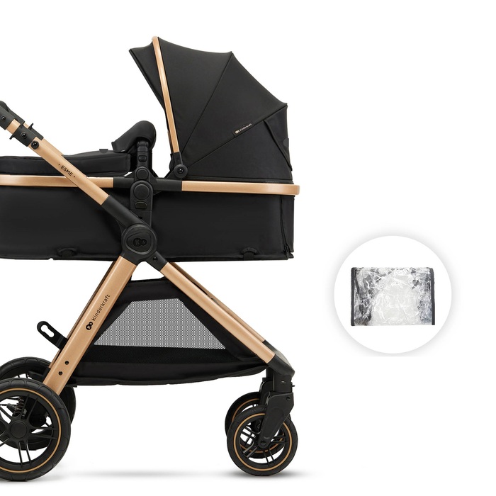 Багатофункціональний дитячий візок Kinderkraft ESME 2в1, Pure Black