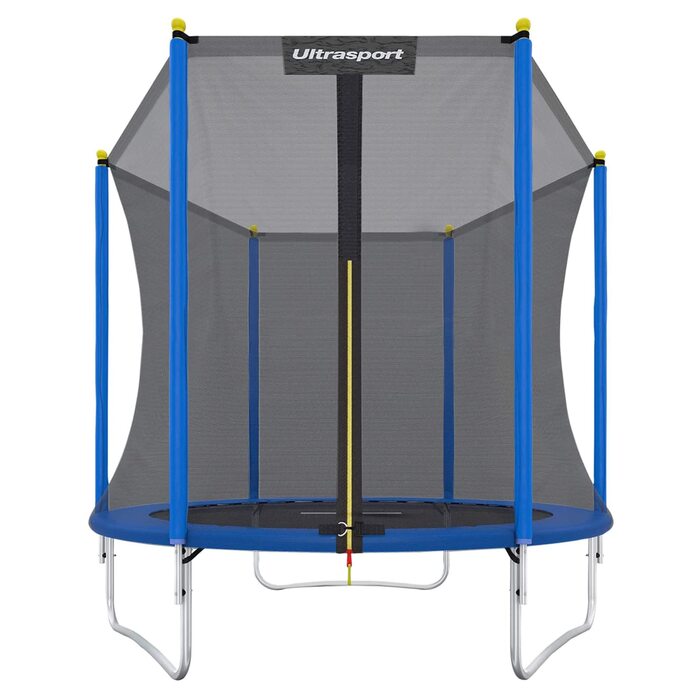 Батут Ultrasport Uni-Jump 460 см для дітей та дорослих (до 150 кг) з сіткою, захисним покриттям та комплектом для монтажу | Садовий батут