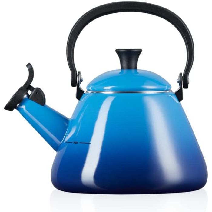 Чайник зі свистком Le Creuset Kone, емальована сталь, 1,6 л, блакитний