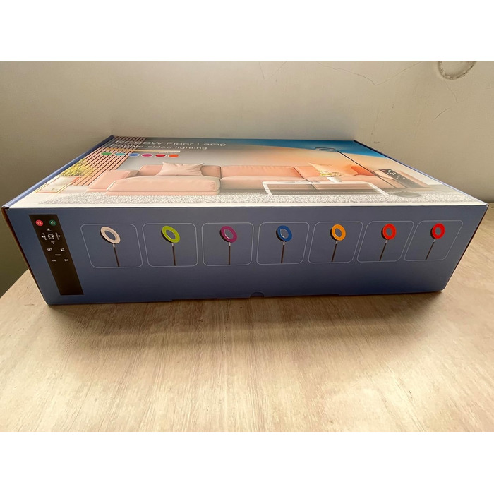 Світлодіодна торшерна лампа RGB, 42W, димована, з пультом, двостороннє освітлення, зміна кольору, для вітальні, спальні, офісу, готелю