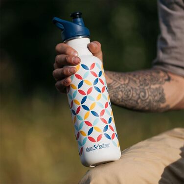 Спортивна пляшка для води Klean Kanteen Classic Retro-Punkt, сталева, 800 мл