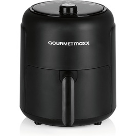 Фритюрниця з гарячим повітрям GOURMETmaxx 2,3 л, 1000 Вт, 9 програм, таймер 60 хв, енергозберігаюча, майже без олії, матова чорна