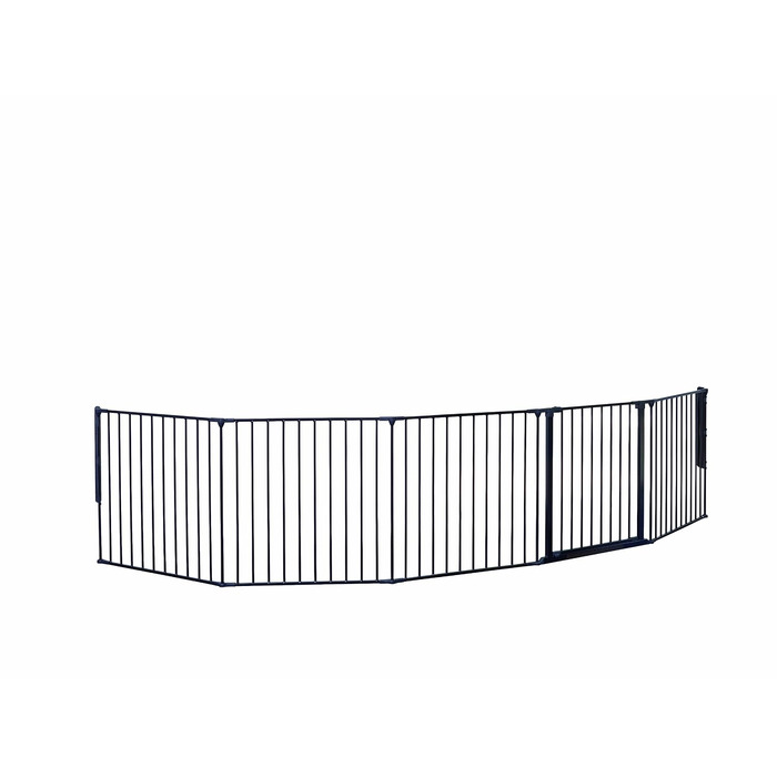 Захисний бар'єр BabyDan Flex L (90-350 см) - дитячий, для тварин, чорний. Made in Denmark