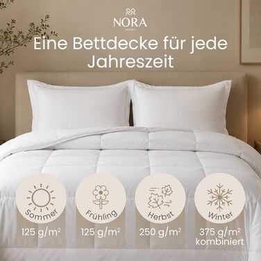 Всесезонна ковдра NORA HOME 2-в-1 (комплект), 220x240 см, біла