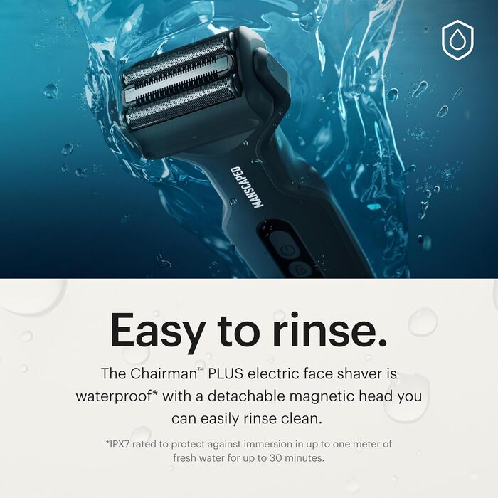 Електричний тример для тіла MANSCAPED® The Chairman™ Plus з двома насадками, SkinSafe®-фільтром та прецизійними ножами, USB-C зарядка, для делікатної стрижки