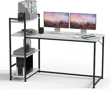 Стіл SANODESK FD для комп'ютера та їдальні, домашній офіс, 120x60x75 см, горіх+чорний, без шафи
