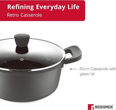 Каструля Bergner Retro 20 см, антипригарне покриття
