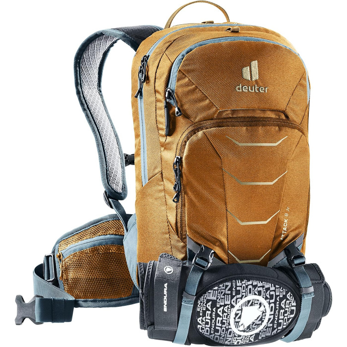 Дитячий рюкзак Deuter Attack 8 Jr з протектором, 8 л, кориця-блакитний, унісекс