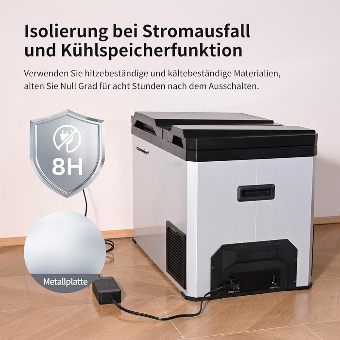 Автомобільний холодильник Comfee RCP43DS3(E) 43л, компресорний, двозонний, 12/24V, 220V, LED, Еко-режим, для дому та подорожей