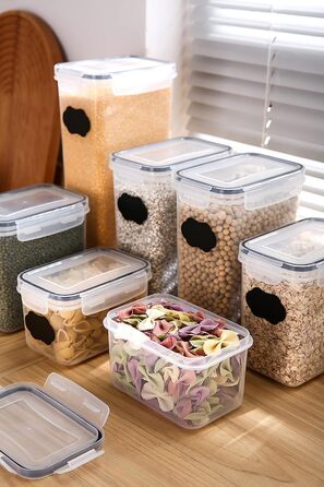Набір герметичних контейнерів Deuline для зберігання продуктів, 16 шт, BPA Free, із кришками, 2.8L, 2.0L, 1.4L, 0.8L