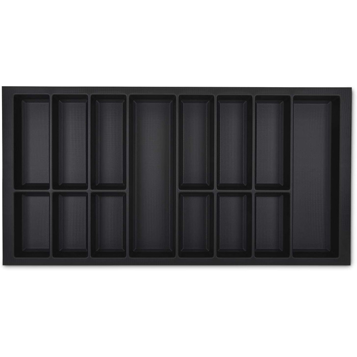 Вставка для столових приладів ORGA-BOX VII чорна 926x474 мм для ящиків Siematic, Schüller, кухонь, корпус 1000 мм