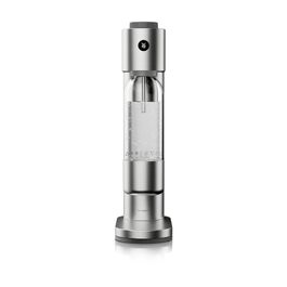 Автоматичний сифон для води WMF Element One зі сталі, газифікатор води з 3 рівнями насичення, сріблястий