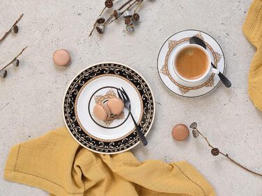 Кавовий сервіз Creatable Majestosa, 18 предметів, порцеляна, чорний, 42x25x20 см