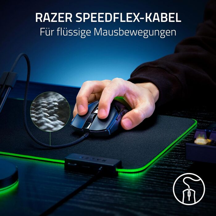 Ігрова миша Razer Cobra — легка дротова миша з Chroma RGB, оптичними перемикачами 3-го покоління, вага 57 г, чорна