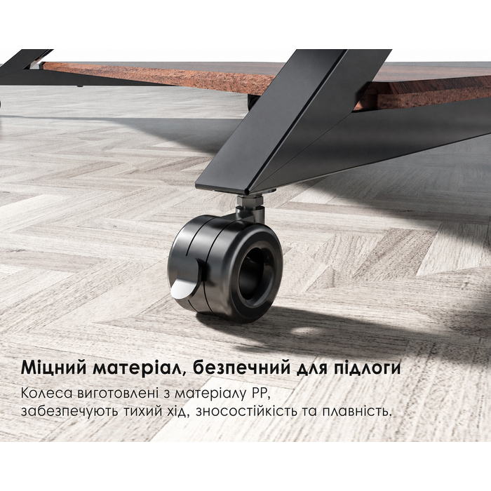 Мобільна TV стійка FITUEYES Design для телевізорів 75-100 дюймів, до 85 кг, регульована висота (14 положень), з полицею та кабель-менеджментом