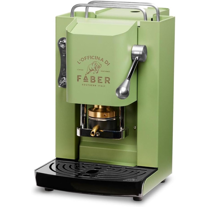 Кавомашина FABER Pro Deluxe для ESE-подушечок 44 мм, хром, латунний прес, Acid Green