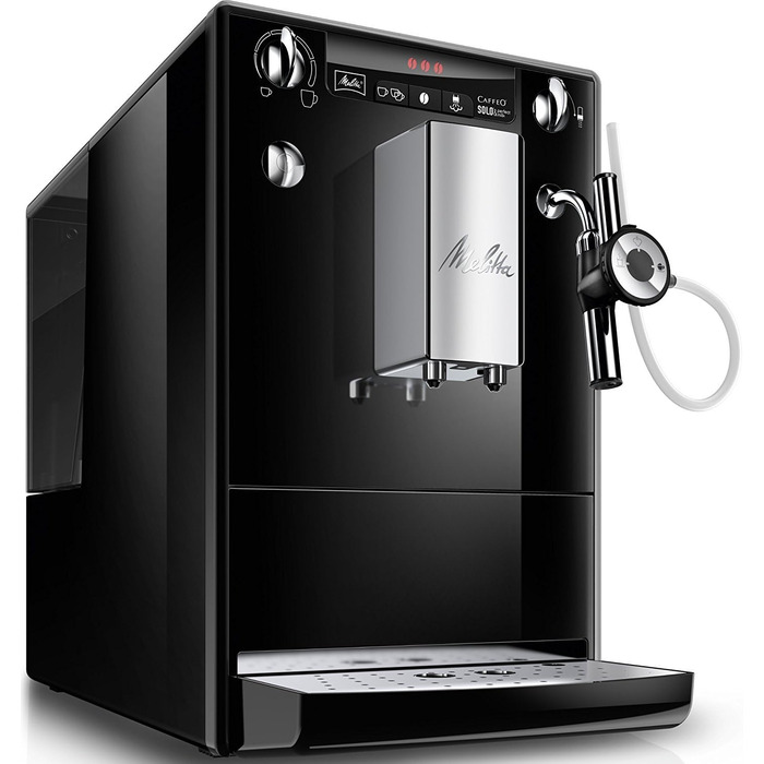 Кавомашина Melitta Caffeo Solo & Perfect Milk з молочною системою, капучинатором, 3 рівнями міцності, чорна (E957-201)