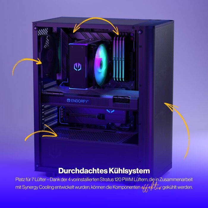 Корпус для ПК ENDORFY Ventum 200 Air ATX з 4 вентиляторами 120 мм, загартоване скло, mesh-панель, компактний, широка сумісність з охолодженням, EY2A002