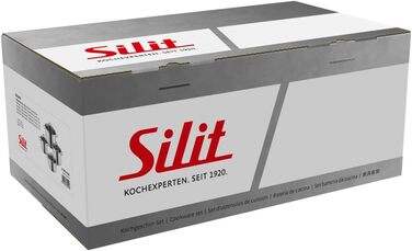 Набір каструль Silit Alicante, 4 шт, нержавіюча сталь, з скляними кришками, для індукції, без покриття, підходить для духовки