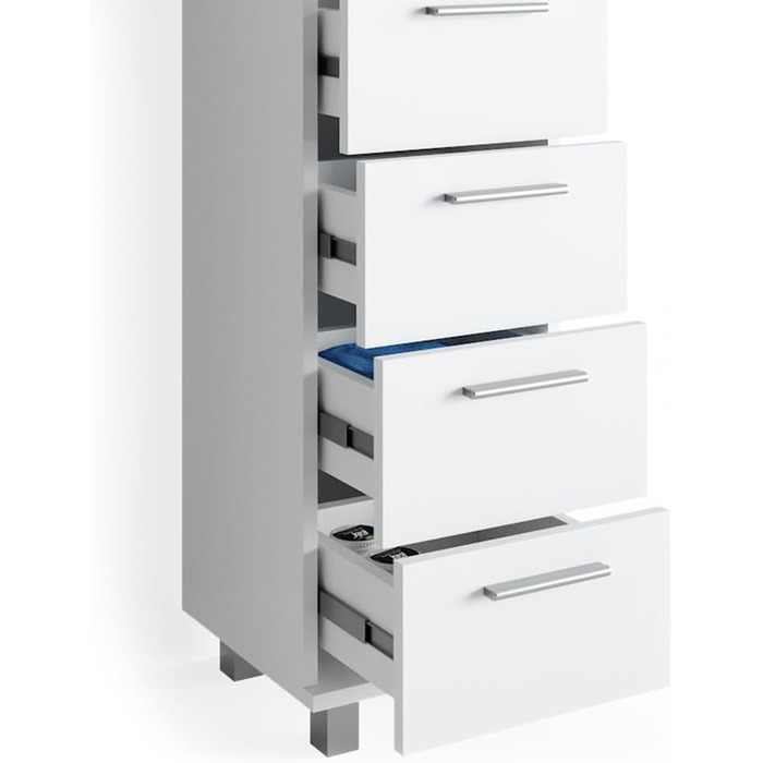 Пенал для ванної Vicco Ilias, білий, 30x95 см