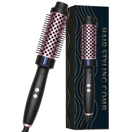 UKLISS Hairstyler 5 в 1: Фен-щітка, плойка, випрямляч для волосся (Чорно-рожевий)