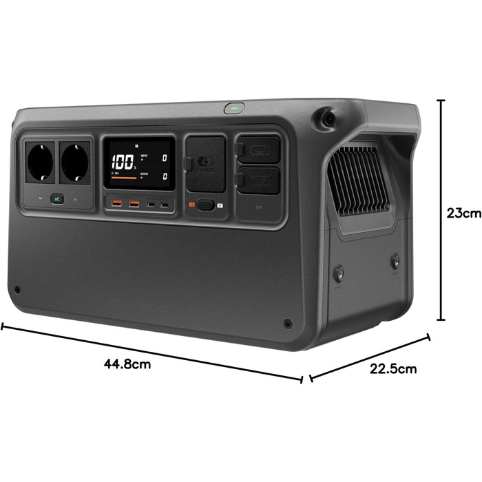 Портативна зарядна станція DJI Power 1000 V2 1024Wh 2600W, LiFePO4 акумулятор, швидка зарядка, сонячна панель, генератор для кемпінгу та дому