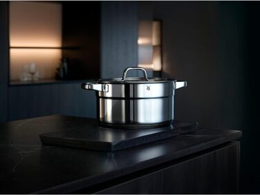 Набір каструль WMF Compact Cuisine 5 предметів, індукційний, нержавіюча сталь, з кришками, полірований Cromargan, без покриття, з внутрішньою шкалою